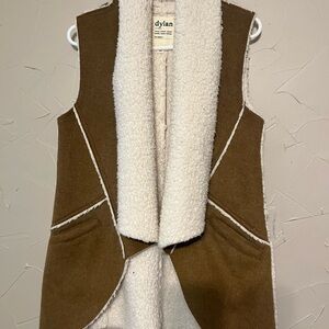 Dylan Brown and Cream Shearling Vest